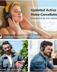 Hybrid Active Noise Cancelling Wireless Bluetooth Headphones